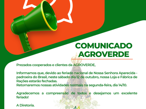 Comunicado AGROVERDE