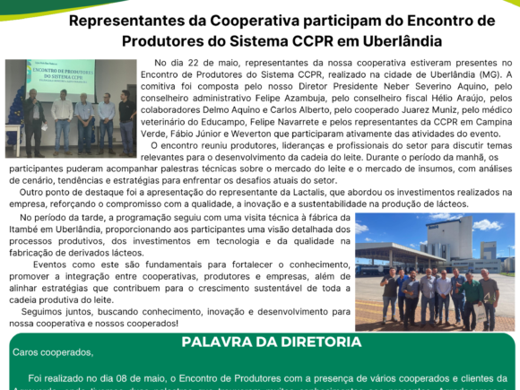 Informativo AGROVERDE em Ação – Edição Maio de 2025
