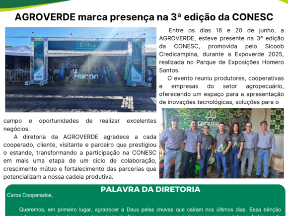 Informativo AGROVERDE em Ação – Edição Junho de 2025