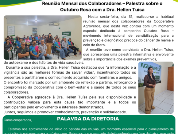 Informativo AGROVERDE em Ação – Edição Outubro de 2025