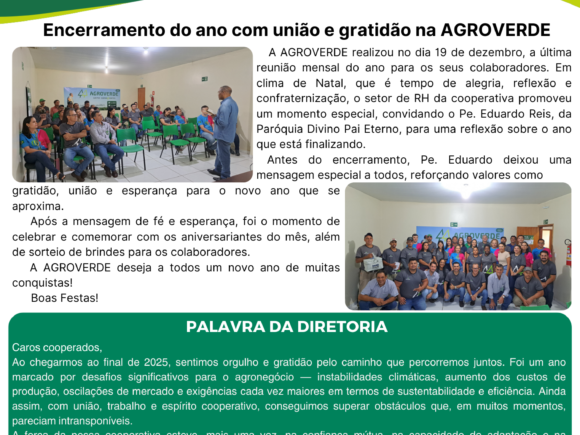 Informativo AGROVERDE em Ação – Edição Dezembro de 2025