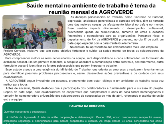 Informativo AGROVERDE em Ação – Edição Abril de 2026