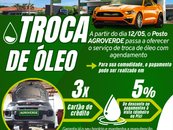 🚗🔧 Novidade no Posto Agroverde!